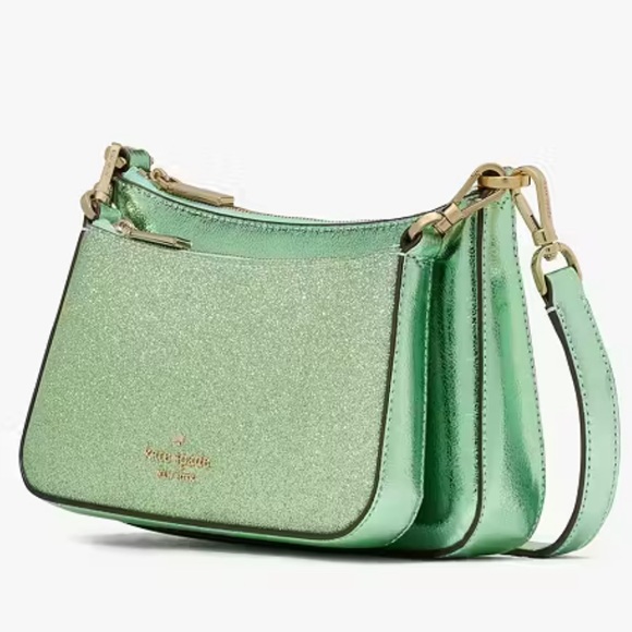 NWT KATE SPADE Cbody Duo Seawater Glitter Duet Set of 2 Purses - Picture 3 of 10